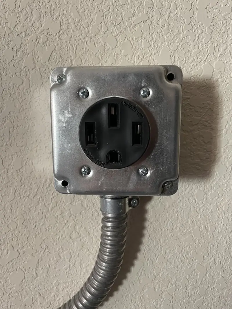 NEMA 14-50 outlet installed for Electrical Panel Upgrade in Bullard